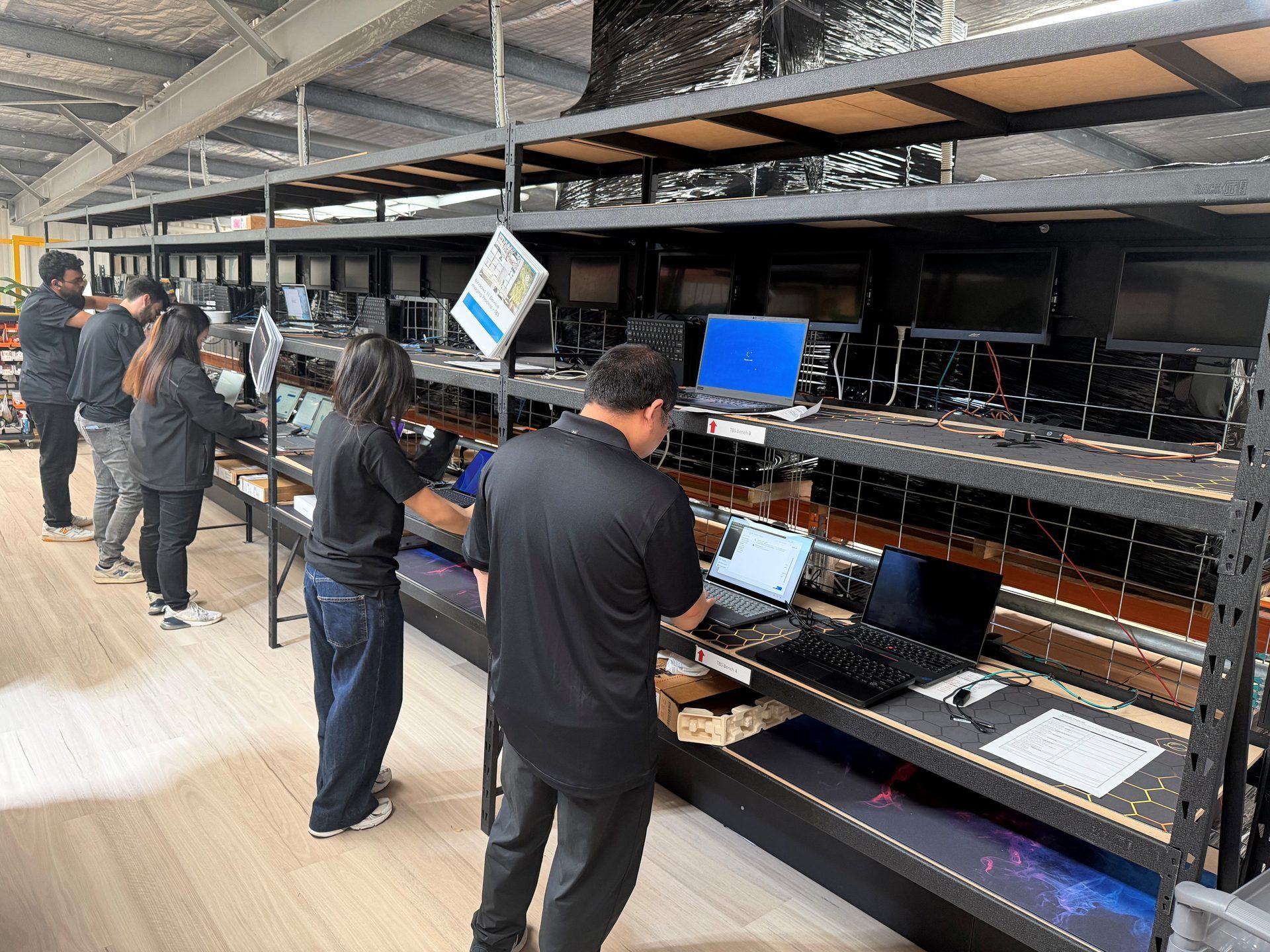 System Squared team imaging and deploying devices at the North West Sydney facility